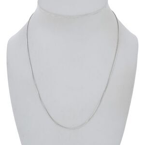 Estate Italy Sterling Silver 925 Box Chain Necklace 18"